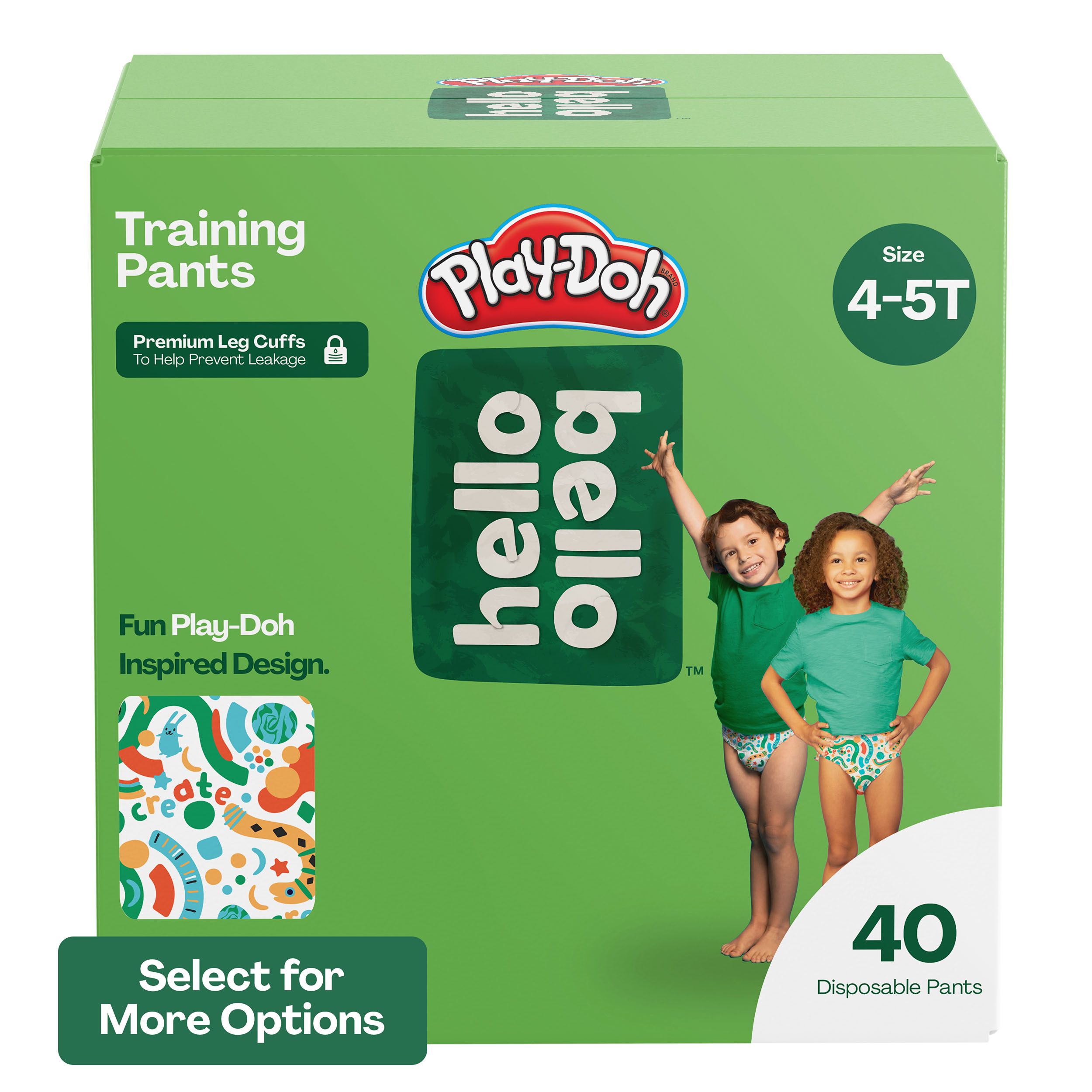 Hello Bello + PlayDoh Toddler Training Pants, Unisex Size XL (4T5T
