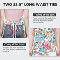 thumbnail image 6 of Pioneer Flower Floral Print Pattern Apron-Garden Aprons for Women with Pockets-Cotton Linen Waterproof Kitchen Cooking Gardening Aprons Adjustable for Kitchen,Cooking,BBQ and Salon 33x27 Inch, 6 of 7