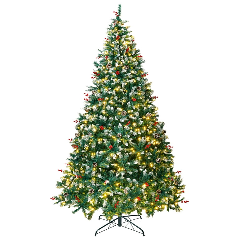 BSHAPPLUS 9 ft Pre-Lit Christmas Tree,750 Multicolor Lights,2800