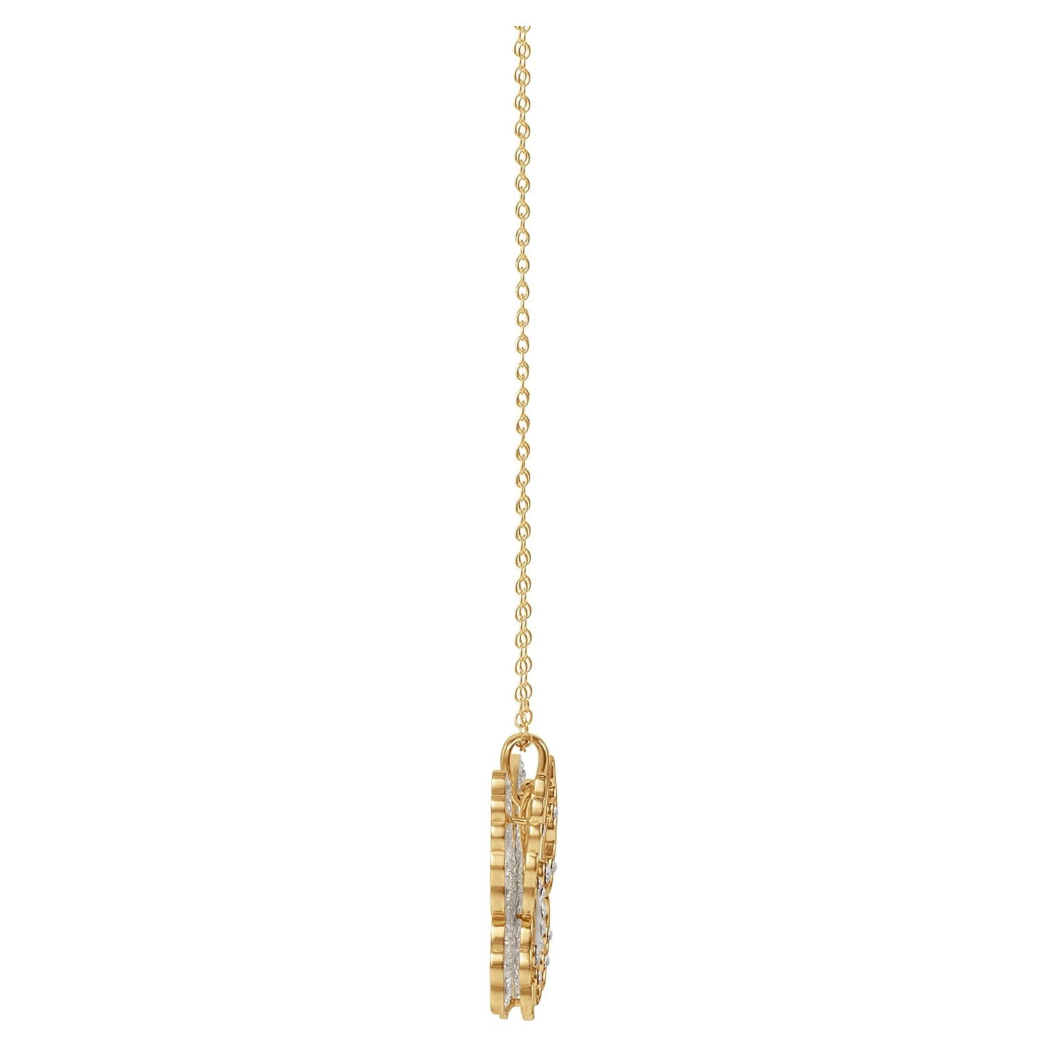 Brilliance Fine Jewelry Crystal Butterfly Gold-Tone Sterling Silver Pendant Necklace