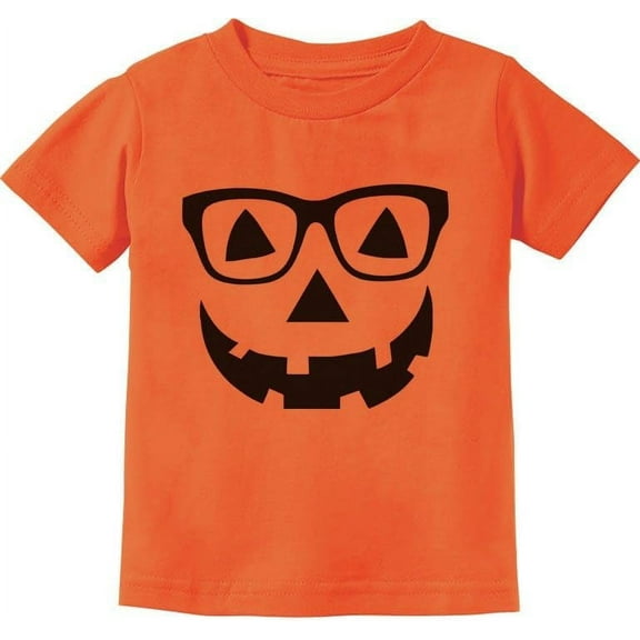 Tstars Jack O' Lantern Pumpkin Face Halloween T-Shirt for Toddlers and Kids Orange 2T