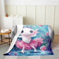thumbnail image 2 of Erosebridal Girls Axolotl Flannel Blanket 40x50, Soft, 2 of 6