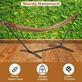 thumbnail image 5 of Portable Hammock Stand Only, Heavy Duty Hammock Stand 400LBS Capacity, Weather Resistant Steel Frame Hammock Chair Stand for Outdoor Patio Deck Beach or Indoor with Carrying Case (No Hammock), 5 of 7