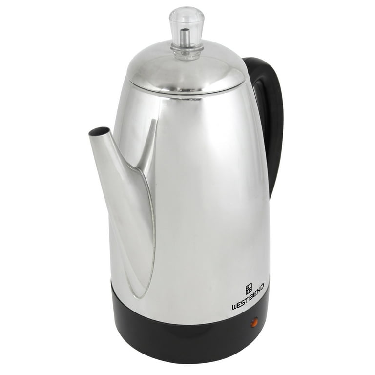 West Bend 54159 Electric Coffee Maker - 12-Cup Stainless Steel