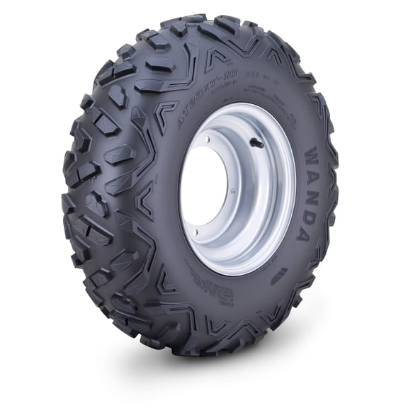 WANDA ATV Tire & Wheel 23X7-10 with 4 Lugs on 156mm PCD 2 3 offset Silver Wheel 10424