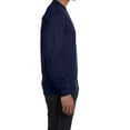 thumbnail image 3 of Hanes Essential-T Men's Long Sleeve T-Shirt | Soft Crew Neck 100 Cotton Tee, Navy, Size S, 5 oz, 3 of 5