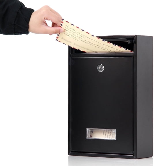 Mailbox Medium Metal Locking Wall-Mounted Mailboxes, Rust Resistant