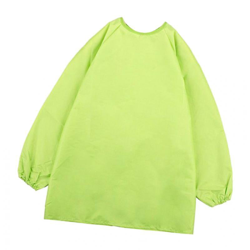 Child Kids Long Sleeve Apron Drawing Painting Waterproof Smock S+M+L Green 