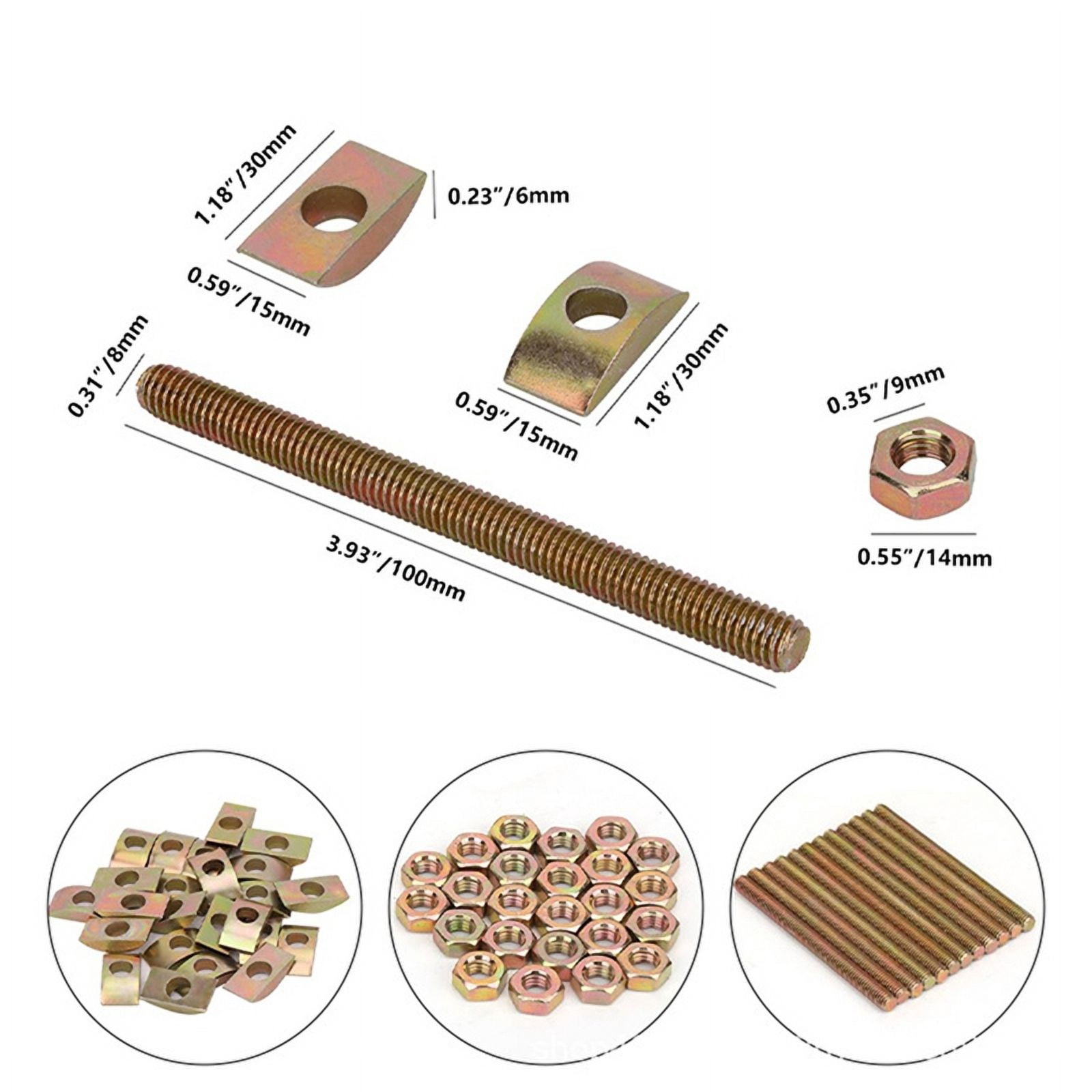 24Pcs Countertop Connector Bolts, M8x100mm Countertop Joint Fasteners, Furniture Fastening Connectors