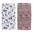 thumbnail image 1 of 2 Pack Elastic Breathable Baby Crib Sheets, Hourglass Shaped Rectangle and Oval Fitted Mattress Covers, 1 of 3