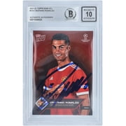 Cristiano Ronaldo Manchester United Autographed 2021-22 Topps Now UCL #014 BAS Authenticated 10 Card - Fanatics Authentic Certified