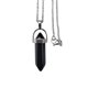 thumbnail image 1 of Zhuge Collares de cristal para mujer, colgante de cristal, collar de piedras preciosas para curación energética espiritual, colgante hexagonal, adivinación para hombres (negro), 1 of 5