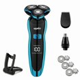 thumbnail image 1 of Rasoir Électrique Rasoir Rotatif Tondeuse à Barbe Rechargeable Machine à Raser pour Hommes Usage Humide-Sec Double Étanche, 1 of 5
