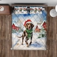 thumbnail image 4 of Hello Winter German Shorthaired Pointer Frosty Morning Welcome Snowy Christmas Quilt Bedding Set GSP Lover Dog Gift 1 Blanket Bed Cover 2 Pillowcases - 02018, 4 of 5