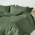 thumbnail image 4 of DNG Creations Moss Colour 5 Piece Point Botton Comforter Solid All-Season 550 GSM 100% Egyptian Cotton, 800 Threads Count - California King - Size, 4 of 7