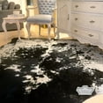 thumbnail image 5 of Chromatic Black And White Cowhide Rug, 6x8 ft, Genuine Leather, Natural Cowhide for Modern & Rustic Decor, 5 of 6