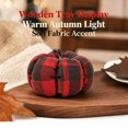 thumbnail image 5 of Fall Fabric Pumpkins Decor,Vintage Plaid Fabric Pumpkins Autumn Decor,Rustic Farmhouse Pumpkins for Mantel Table, Thanksgiving Halloween Autumn Home,Red, 5 of 7