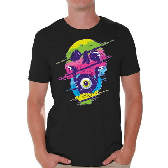 Awkward Styles Skull T-Shirt Psychedelic Eye Shirts for Men