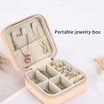 thumbnail image 4 of Caja de joyería Cajas con cremallera Cajas Organizador de almacenamiento de cuero de PU Soporte de exhibición de joyería ligero Caja de anillo Ropa, zapatos y accesorios Miscelánea Rosa Jumpingount AP017901-02, 4 of 6