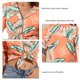 thumbnail image 4 of Camisa de manga corta con cuello vuelto para mujer, blusa informal elegante con botones y estampado Floral para fiesta en la playa, 4 of 5
