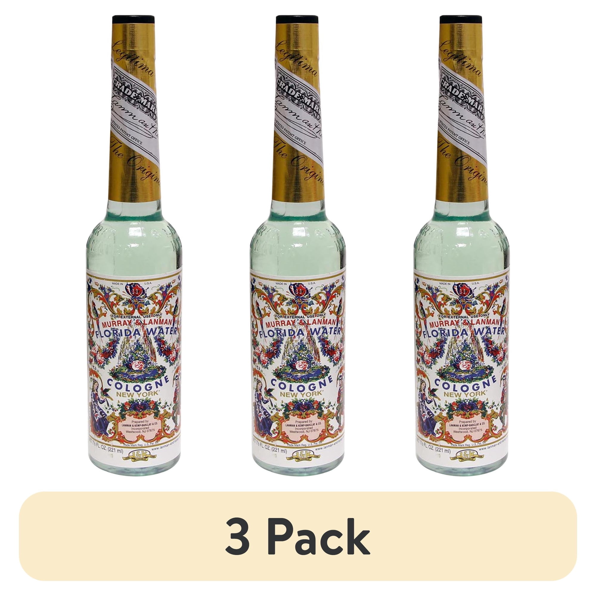 Murray & Lanman (3 pack) Florida Water After Shave Cologne for Men 7.5 fl oz Bottle