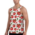 thumbnail image 2 of Fotbe Hand Drawn Tomatoes Pattern Men's Quick Dry Workout Tank Top Gym Muscle Tee Fitness Bodybuilding Sleeveless T Shirt Breathable Workout Shirt-, 2 of 9