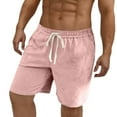 thumbnail image 2 of pstuiky Pantalones cortos deportivos, Pantalones deportivos de gamuza con cintura elástica y pierna recta para hombre, pantalones de playa hasta la rodilla. Pantalones cortos de entrenamiento, 2 of 9