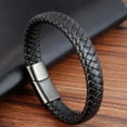 thumbnail image 3 of STRAND MEN'S GENUINE LEATHER BRACELET, 3 of 3