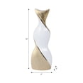 thumbnail image 5 of Elegant Twisted Ceramic Vase for Living Room and Home Decor Accent - Ideal for House Decor and Table Displays - Decorative Flower Vase for Entryway, Bedroom, or Office Desk - 16", Gold & Metallic, 5 of 13