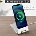 thumbnail image 3 of [Liquidation!] Support pour Chargeur Magsafe FACEVER Station de Charge Réglable Station d'Accueil pour Chargeur Sans Fil Mini 12 Pro Max (Argent), 3 of 5