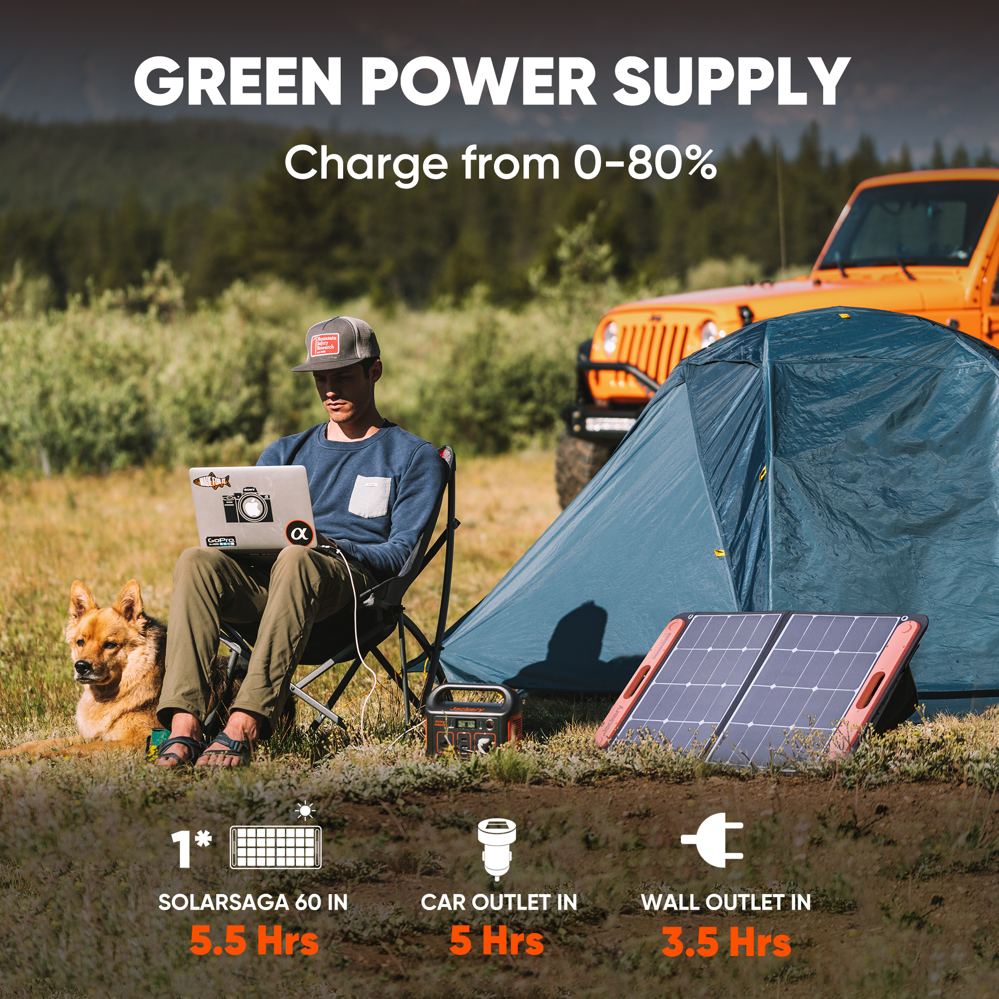 Jackery Portable Power Station Explorer 240, 240Wh Backup Lithium Battery, 110V/200W Pure Sine Wave AC Outlet, Solar Generator for Outdoors Camping Travel Hunting Emergency (Solar Panel Optional) - image 3 of 5