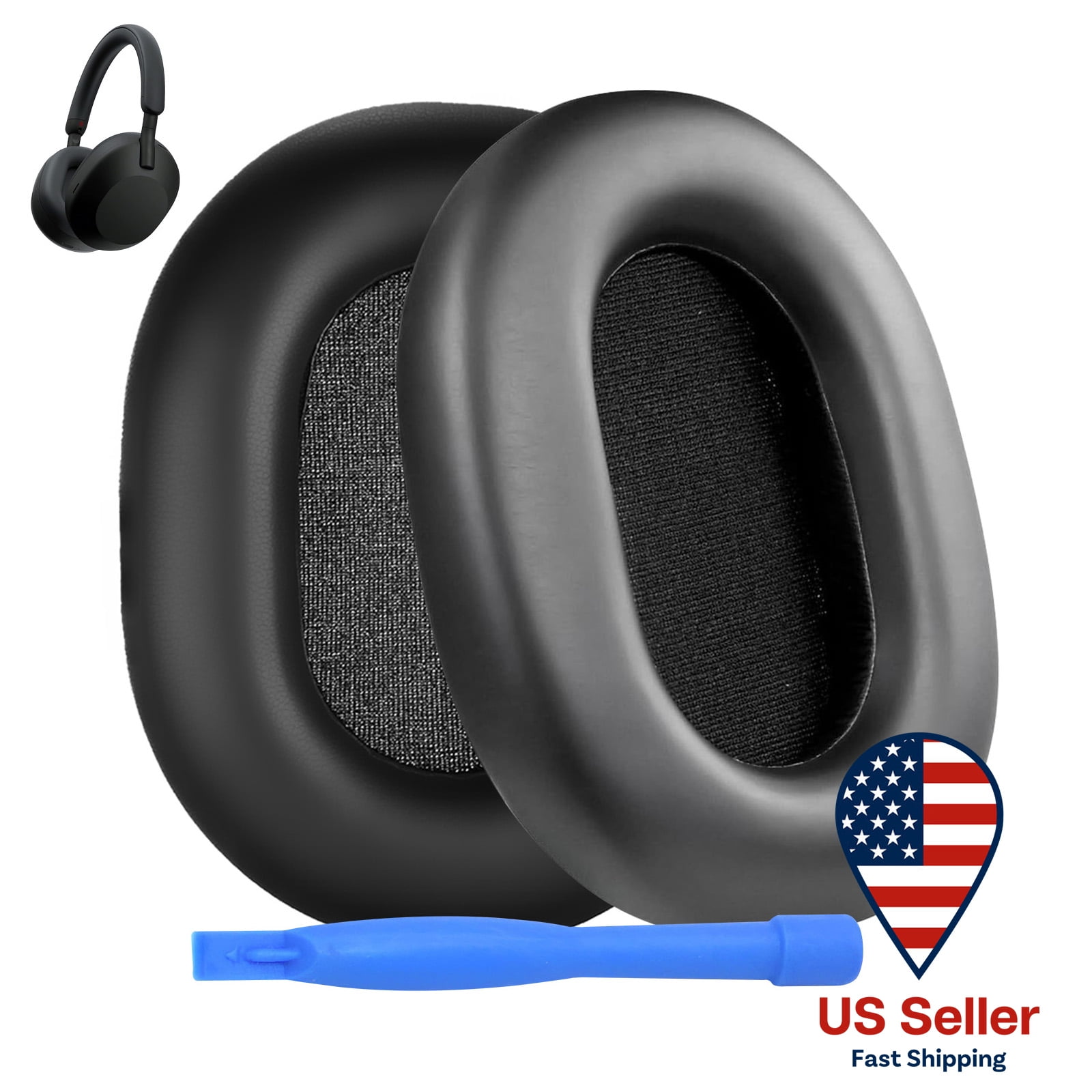 MMOBIEL Ear Pad Replacement for Sony WH-1000XM5 Black