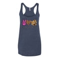 thumbnail image 3 of Peace Love Baseball Sports Tri-Blend Racerback Tank Top, Vintage Navy, Small, 3 of 5