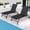 Black, variant on Patio Chaise Lounge Chair with Wheels, Set of 2 Outdoor Lounge Chairs with Adjustable Backrest, Waterproof Poolside Lounge Chairs