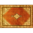 thumbnail image 1 of Ahgly Company Indoor Rectangle Medallion Yellow Traditional Area Rugs, 2' x 5', 1 of 4