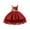 Deep Red, variant on Girls Elegant Formal Dress Sleeveless Princess Party Gown with Bowknot Layered Tulle Ruffle Skirt for Special Occasions