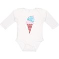 thumbnail image 3 of Inktastic Valentine's Day Ice Cream Cone Boys or Girls Long Sleeve Baby Bodysuit, 3 of 5