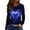 Blue_AC03, variant on Valentines Shirts for Women Love Heart Print Blouse Casual Long Sleeve Tee Spring Crew Neck Tops Loose Fitted Side Split Tunic Blue L