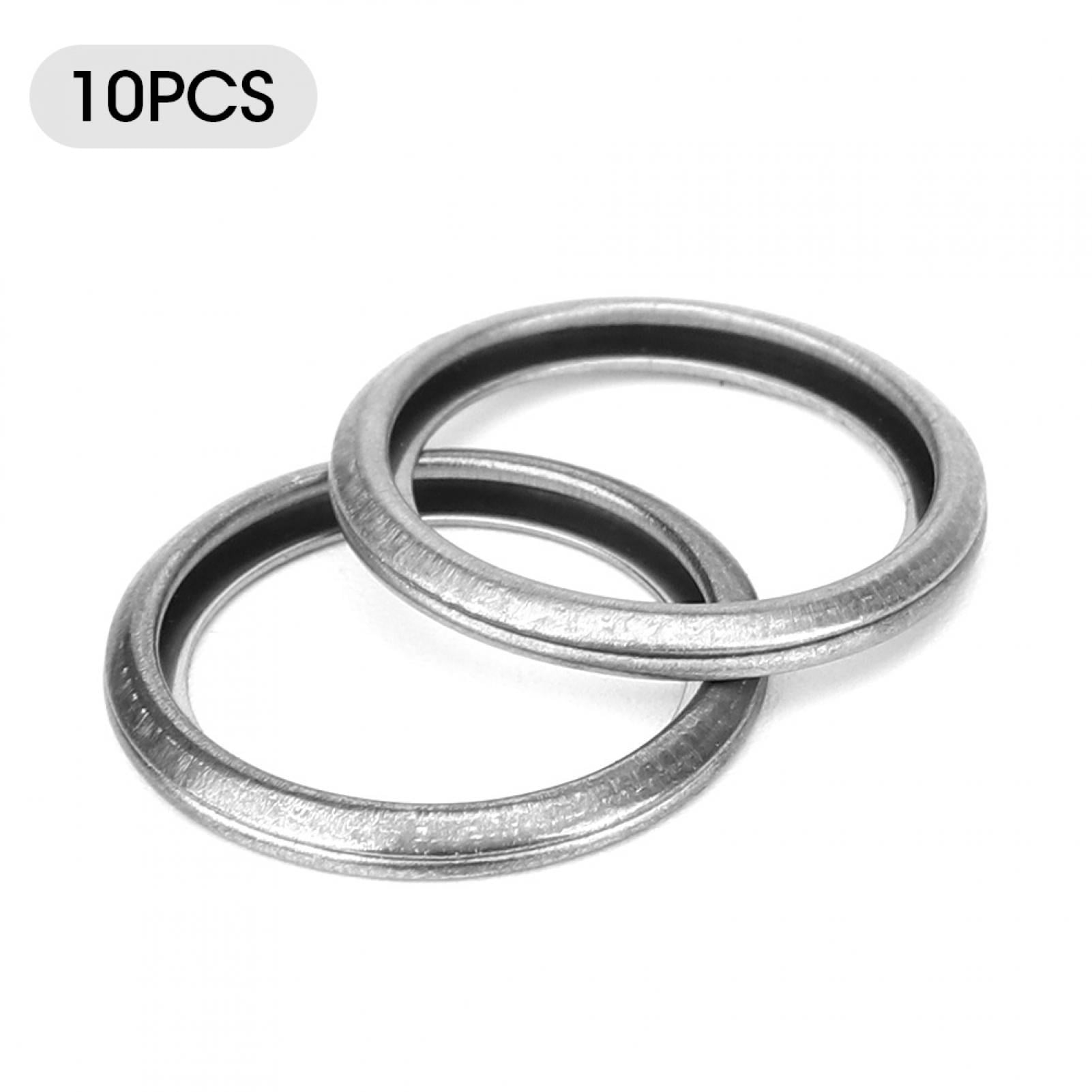 YLSHRF Oil Pan Crush Washers,Oil Drain Plug Washer,10pcs Oil Drain Plug Crush Gaskets 16mm ID