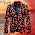 thumbnail image 2 of CONZONE Valentines Suit Jacket for Men Casual Men's Blazer Valentine's Day Love Heart Graphic One Button Elegant Slim Fit Dress Jacket for Performance,Prom,Wedding, 2 of 4