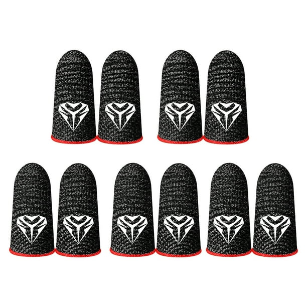 Seitruly 5 pares de fundas antideslizantes para Gamer de fibra plateada para juegos de teléfonos móviles