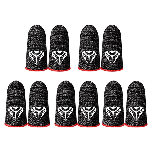 Seitruly 5 pares de fundas antideslizantes para Gamer de fibra plateada para juegos de teléfonos móviles