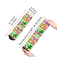thumbnail image 2 of Goofa Multicolored Tropical Pattern Non Slip Socks with Grips for Elderly, Crew Socks Yoga Hospital Socks Cushioned Sole Gripper Socks for Men Women, 2 of 5