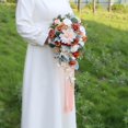 thumbnail image 4 of facefd Wedding Bride Bridal Bouquet Bride Hand Stick Flower for Anniversary Wedding, 4 of 5