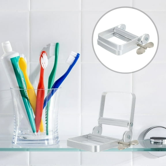 LABSERRON 1Pcs Silver Squeezer for Kids and Adults Toothpaste Tube Roller Squeezer in Kitchen