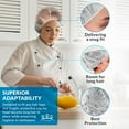 thumbnail image 4 of White Bouffant Caps, Disposable Non-Woven Hair Nets, 100 Count, 21 in, 4 of 8