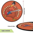 thumbnail image 3 of GZHJMY Thanksgiving Turkey Christmas Tree Mat, Round Christmas Tree Stand Mat Decoration for Holiday Party Home Christmas Day Ornaments Floor Door, 28.3", 3 of 6