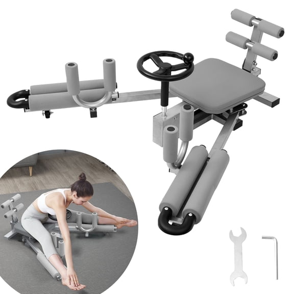 300 LBS Weight Capacity Leg Stretch Machine For Flexibility Training And Stretching Workouts，Gray