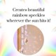 thumbnail image 4 of Cristal dorado, tema celestial de la luna, cristal que refleja la luz, diseño de cadena de oro que cae, luna y estrellas (estilo gota de agua de cristal) 45 cm, 4 of 5