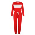 thumbnail image 4 of YUGYXL Sweatsuits Women 2 Piece Outfit Lounge Travel Outfits Casual Jogger Sets Plus Size Sweat Suits Comfy Fall Sets Red S, 4 of 5